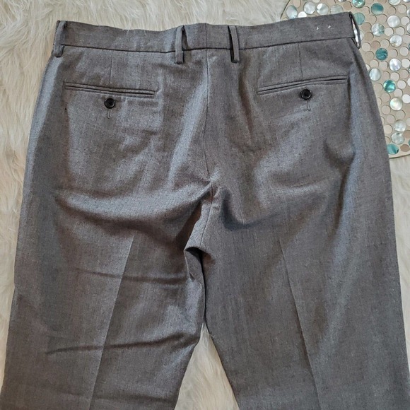 J Crew Mens Slim Bedford Wool Dress Pants Size 36 x 30 Gray Straight Leg - Picture 6 of 8